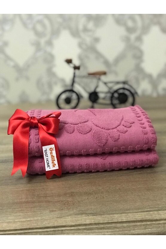 Banyo Ayak Havlusu 2li(Koyu Pembe)