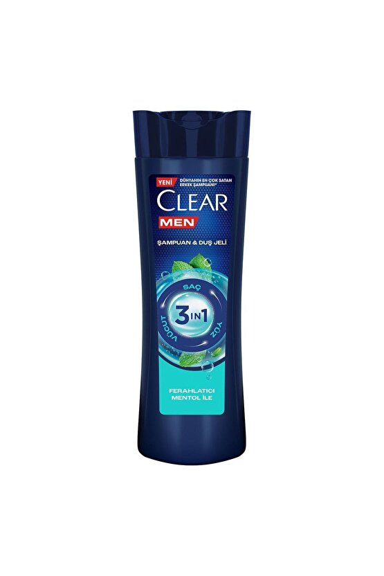 350 ml Men Şampuan 3in1 Mentol