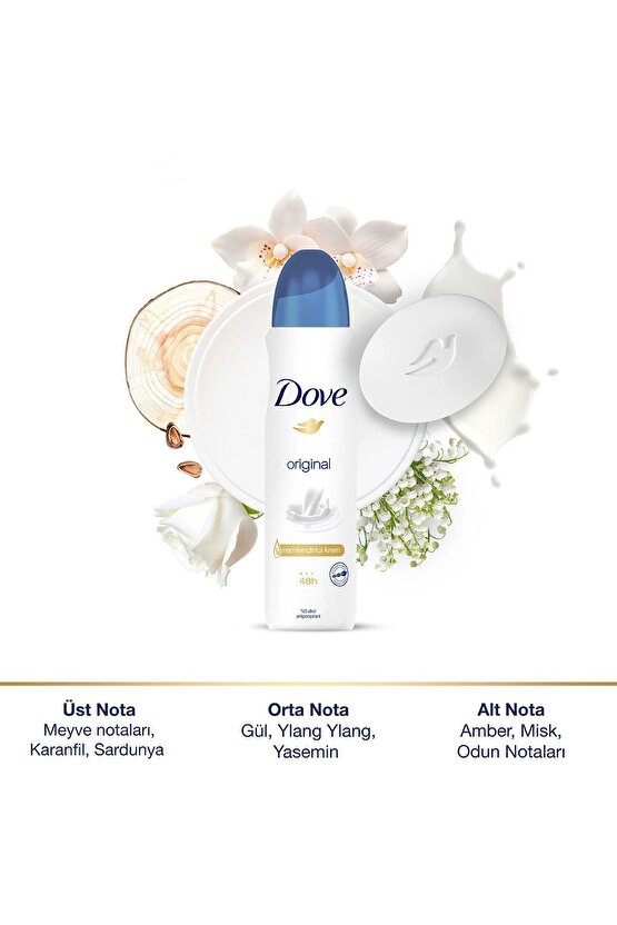 Kadın Sprey Deodorant Original 14 Nemlendirici Krem Etkili 150 ml X3 Adet