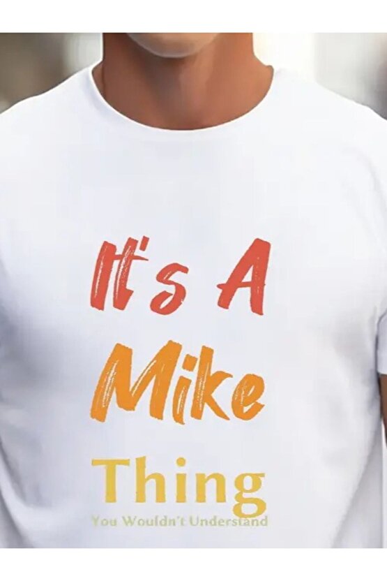Moda Shop & Butik Erkek It Is A Mike Thing Baskılı Erkek T-shirt