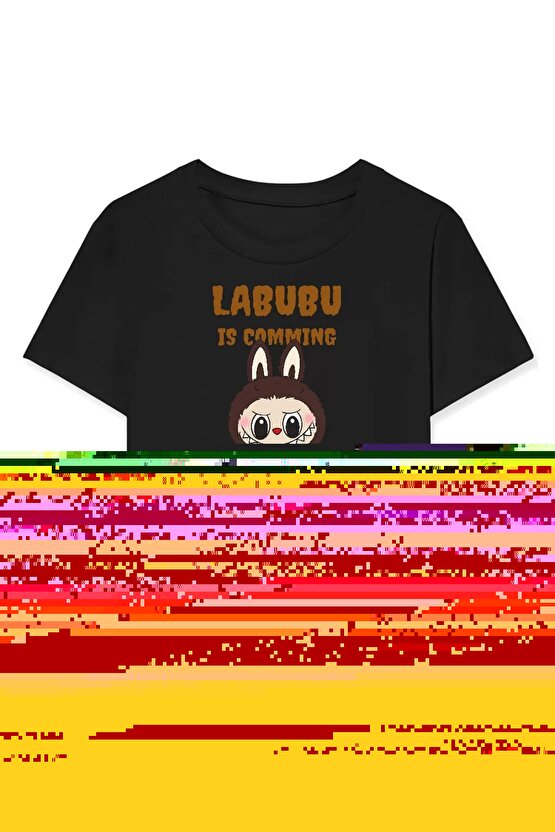 Kız Labubu Çocuk Baskılı T-Shirt - Beyaz
