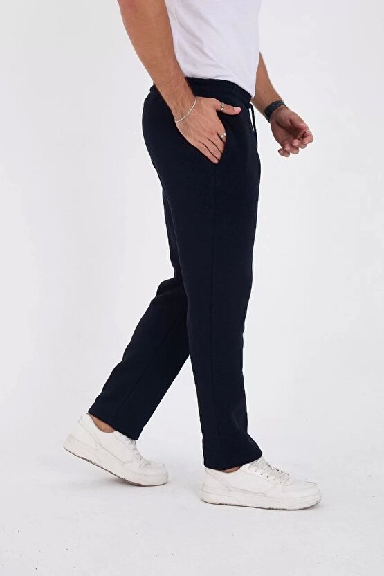 Unisex Üç İplik Basic Eşofman Özel Tasarım Pantolon - Lacivert