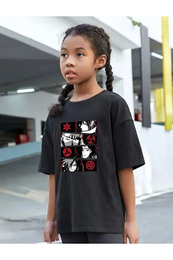 Çocuk Unisex Baskılı T-Shirt - Siyah