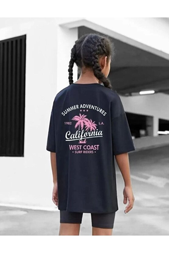 Çocuk Unisex Baskılı T-Shirt - Siyah