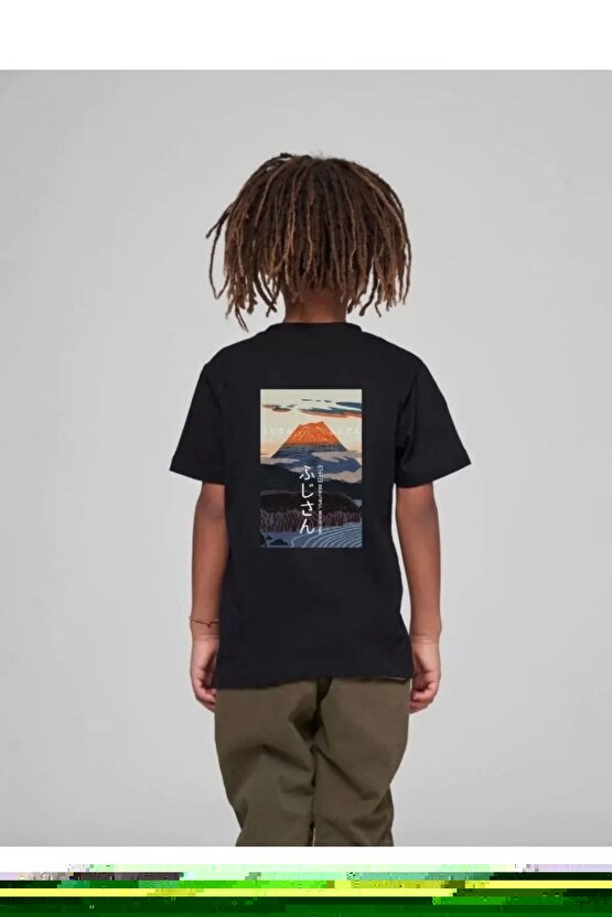 Çocuk Unisex Baskılı T-Shirt - Siyah
