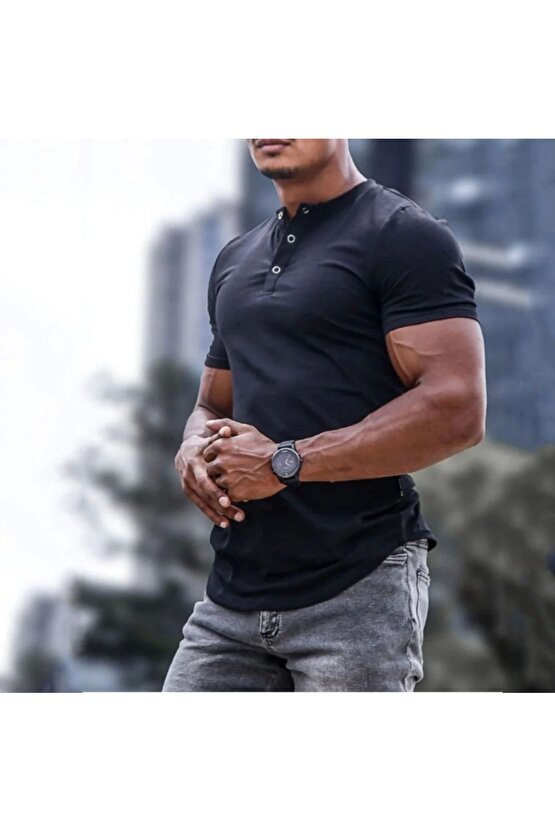 Kadın Kısa Kollu Hakim Yaka Önü Düğmeli Viskon Bluz