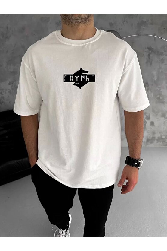 Moda Shop & Butik Parçalı Bisiklet Yaka Baskılı Sweatshirt - Yeşil