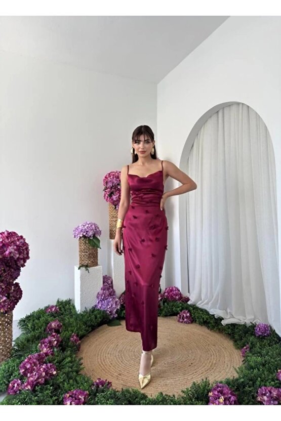 Dora Çiçek Detaylı Elbise