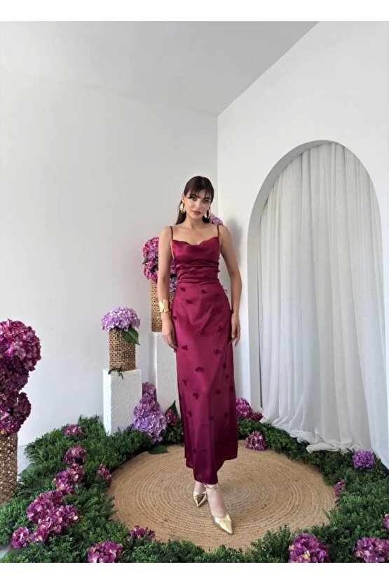 Dora Çiçek Detaylı Elbise