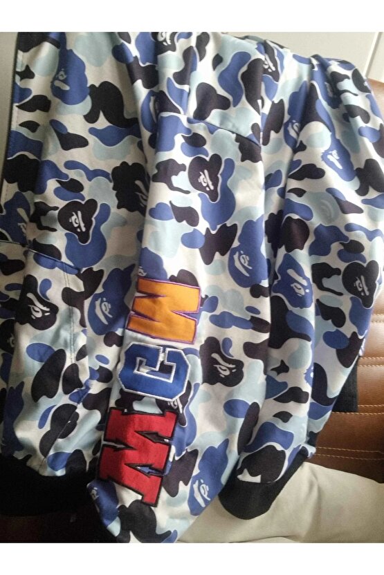 Unisex Pubg Bape x Shark Hoodie - Gri