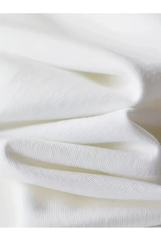 AICG Ön Arka Baskılı Bisiklet Yaka Kadın Oversize Bisiklet Yaka T-shirt - Beyaz