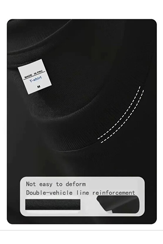 201 Penye Compack Day One Baskılı Oversize Bisiklet Yaka T-shirt - Siyah