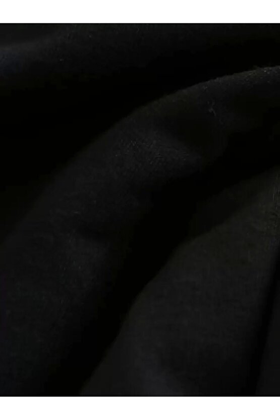 201 Penye Compack Baskılı Oversize Kısa Kol Bisiklet Yaka T-shirt - Siyah