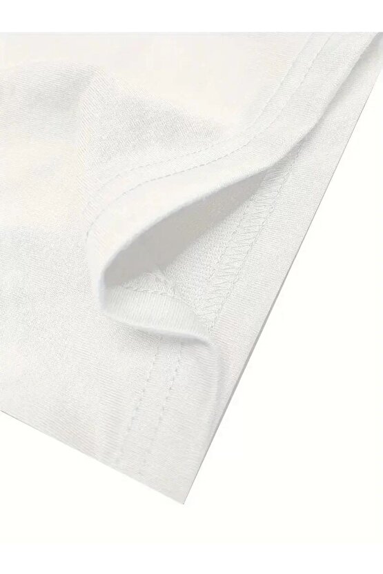 No Risk No Story Baskılı Oversize Bisiklet Yaka T-shirt - Beyaz