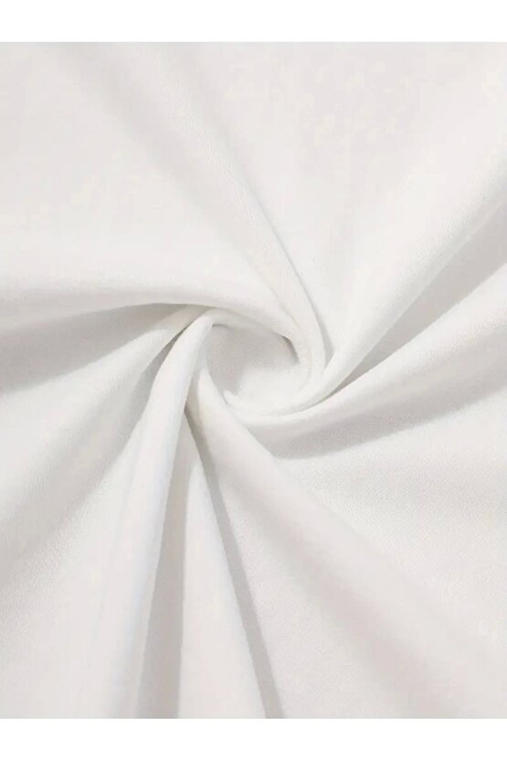 201 Penye Compack Sarj %1 Baskılı Oversize Bisiklet Yaka Kısa Kol Yazlık T-shirt - Beyaz