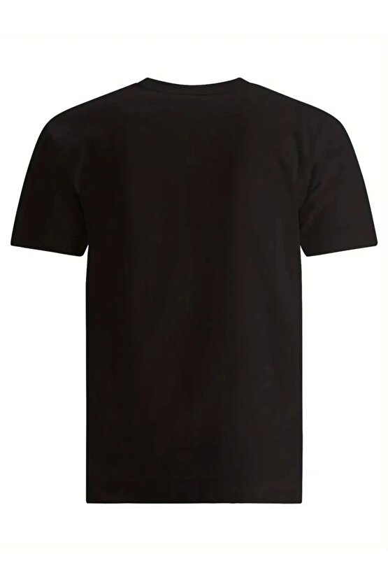 201 Penye Compack SPACEBALLS Erkek Baskılı Oversize Bisiklet Yaka Kısa Kol Yazlık T-shirt - Siyah