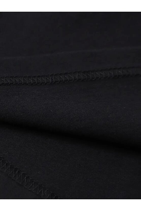 201 Penye Compack SPACEBALLS Erkek Baskılı Oversize Bisiklet Yaka Kısa Kol Yazlık T-shirt - Siyah