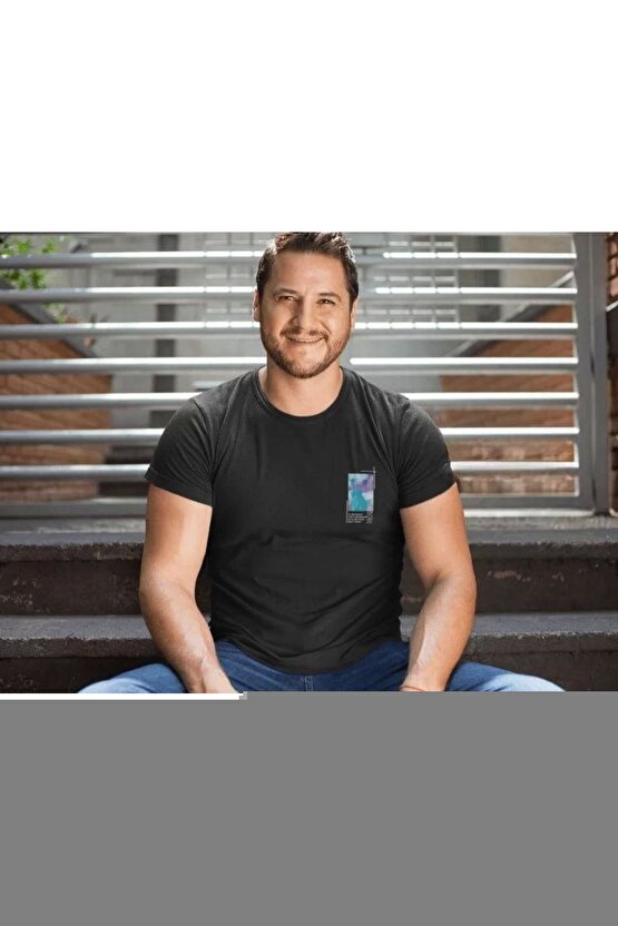 Unisex Bisiklet Yaka Baskılı Oversize T-Shirt - Beyaz