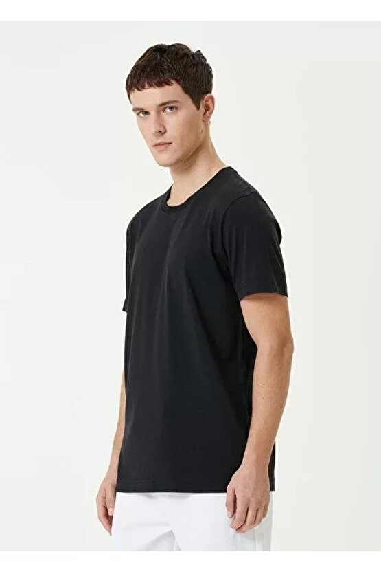 Moda Shop & Butik Unisex Basic Bisiklet Yaka Regular T-shirt - Siyah