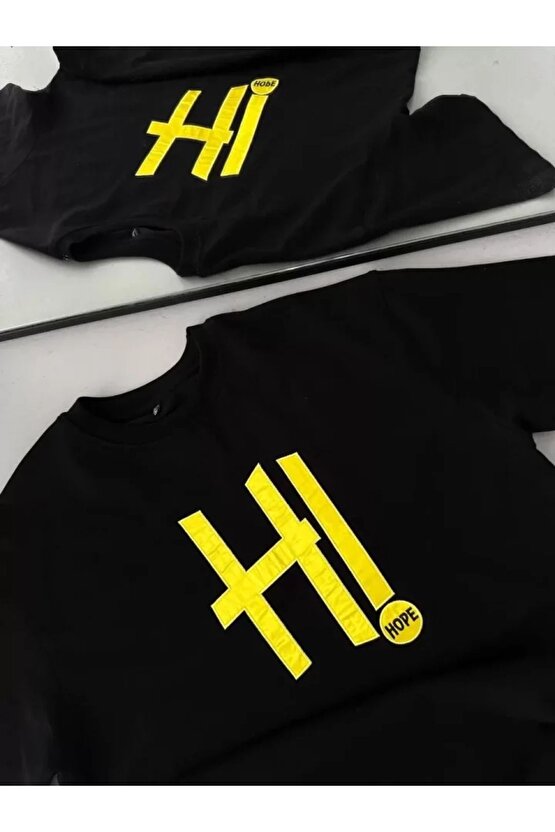 Modavera Unisex Nakış Işlemeli T-shirt - Siyah
