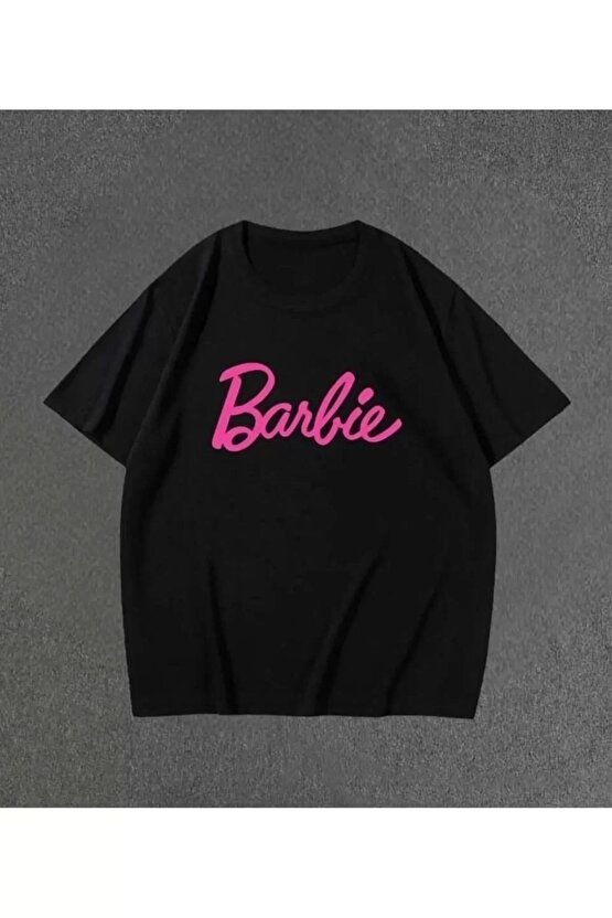 Kadın Baskılı Oversize T-shirt - Siyah