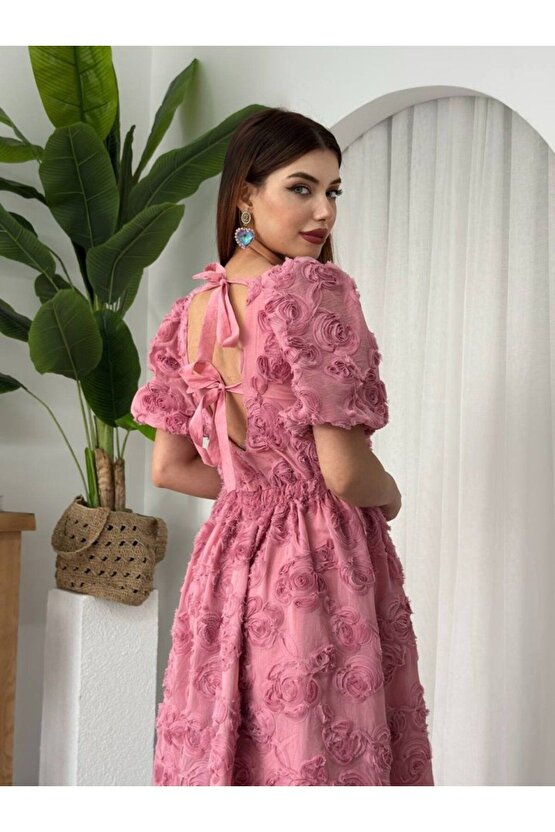 Moda Shop & Butik Wear Sırt Bağlama Detaylı Elbise