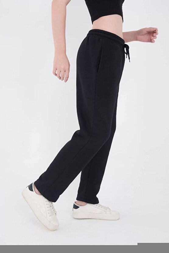 Unisex Üç İplik Basic Eşofman Pantolon - Hakİ