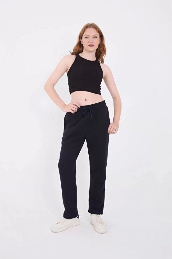 Unisex Üç İplik Basic Eşofman Pantolon - Hakİ
