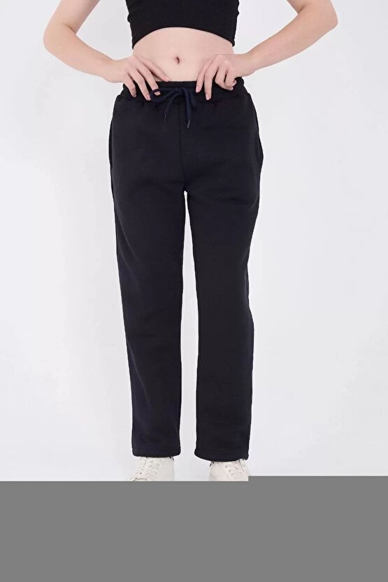 Unisex Üç İplik Basic Eşofman Pantolon - Hakİ