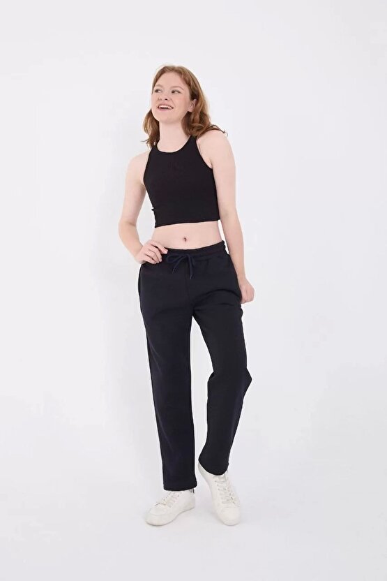 Unisex Üç İplik Basic Eşofman Pantolon - Hakİ