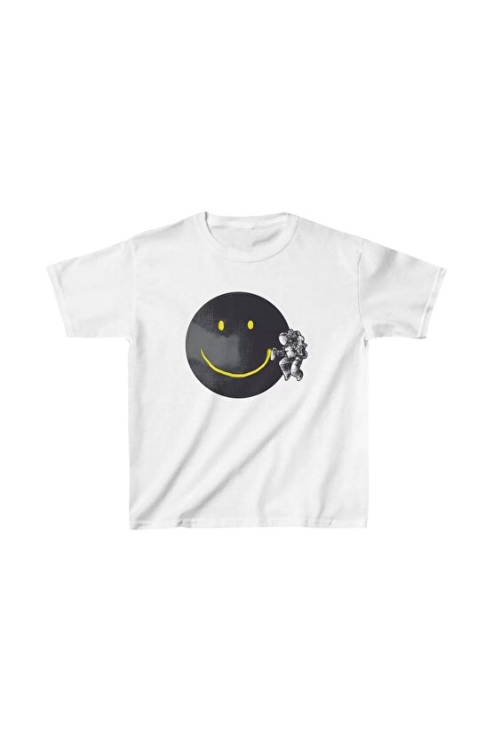 Unisex Çocuk Baskılı T-Shirt - Beyaz