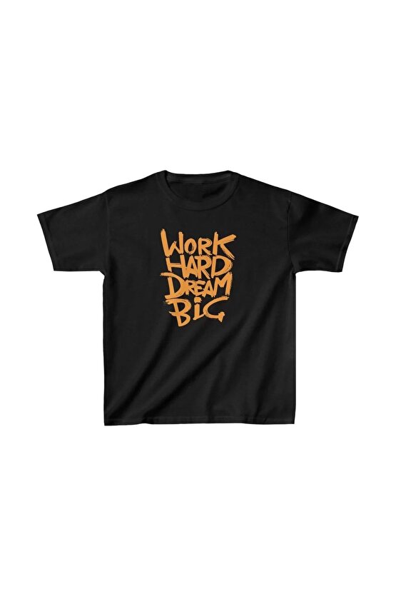 Unisex Çocuk Baskılı T-Shirt - Siyah