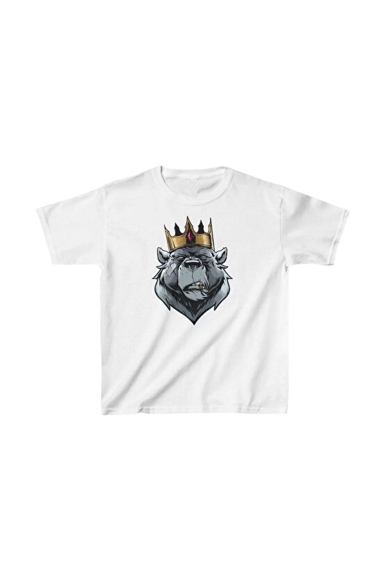 Unisex Çocuk Baskılı T-Shirt - Beyaz