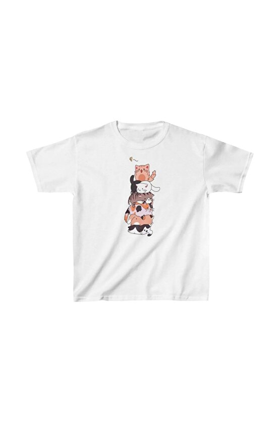 Çocuk Unisex Baskılı T-Shirt - Beyaz