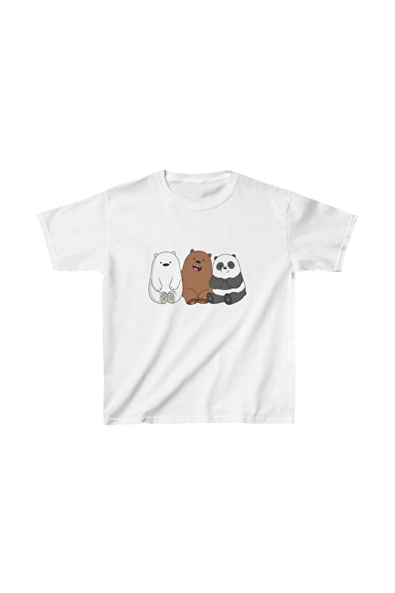 Çocuk Unisex Baskılı T-Shirt - Beyaz