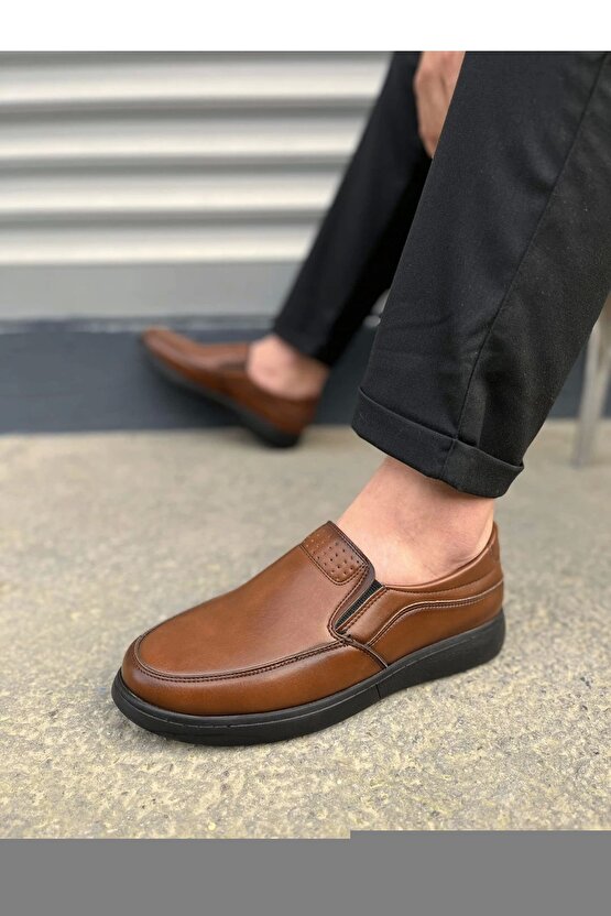 JY153 Bloom Bağcıksız Püsküllü Cilt Erkek Günlük Spor Klasik Ayakkabı CBT - Siyah