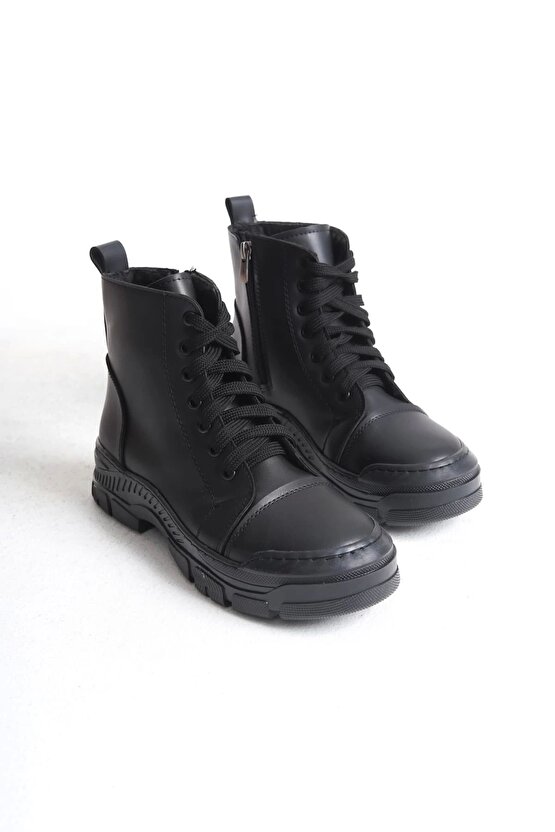 Bloom Bağcıklı Fermuarlı Ortopedik Tabankadın Bot Cst - Siyah