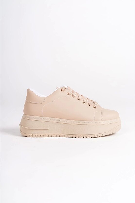 Bıana Bağcıklı Ortopedik Taban Kadın Sneaker Spor Ayakkabı Ctt - Ten