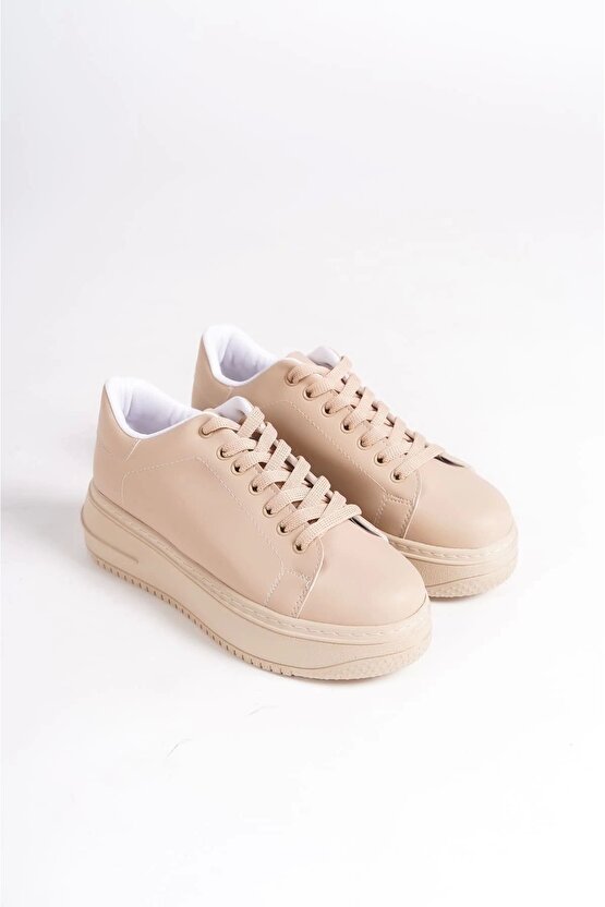 Bıana Bağcıklı Ortopedik Taban Kadın Sneaker Spor Ayakkabı Ctt - Ten