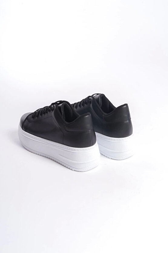 Bıana Bağcıklı Ortopedik Taban Kadın Sneaker Spor Ayakkabı Cbt - Siyah