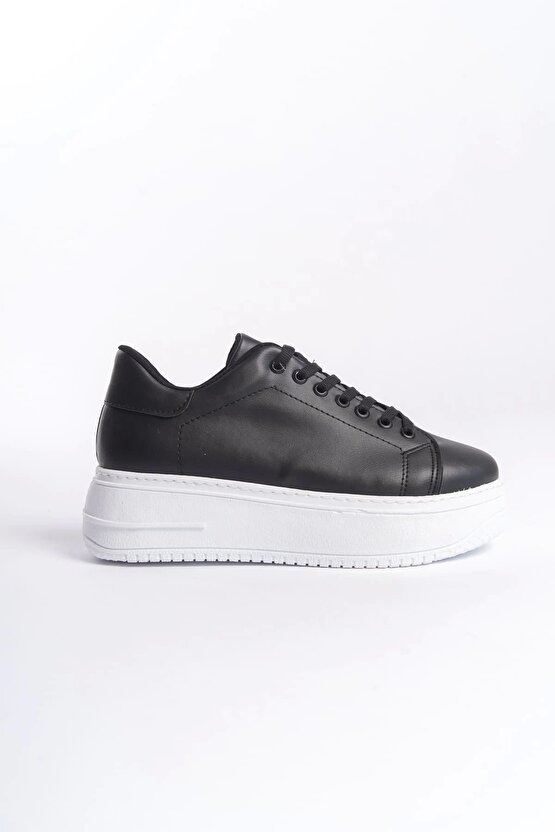 Bıana Bağcıklı Ortopedik Taban Kadın Sneaker Spor Ayakkabı Cbt - Siyah