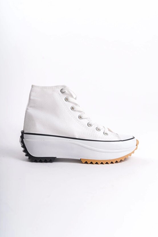 Roma Bağcıklı Ortopedik Taban Kadın Sneaker Spor Ayakkabı Tbt - Beyaz