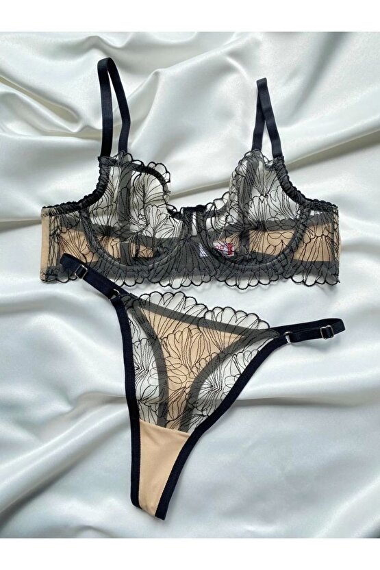 Dantel balenli bralet takım