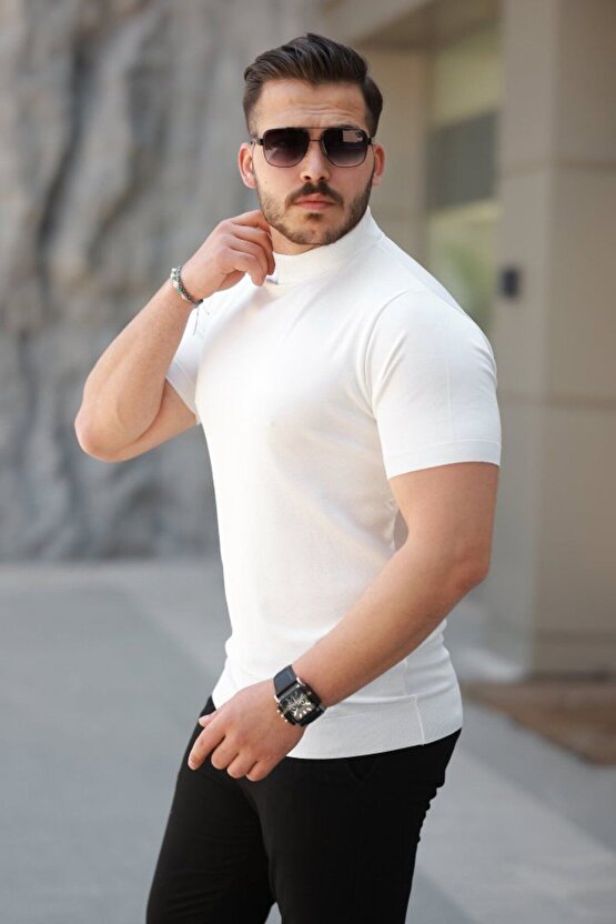 Moda Shop & Butik Erkek Yarım Balıkçı Yaka Kısa Kollu Tişört