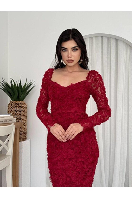 Moda Shop & Butik Folers Çiçek Desenli Elbise
