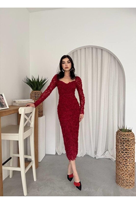 Moda Shop & Butik Folers Çiçek Desenli Elbise