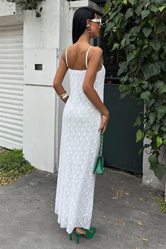 Moda Shop & Butik Askıları Ayarlanabilir Örme Dantel Elbise 2879