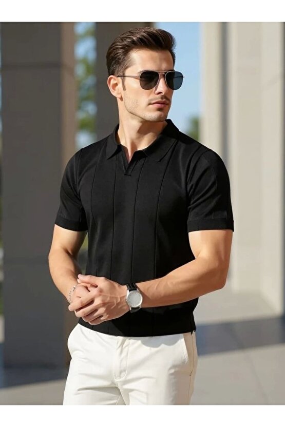 Erkek Kısa Kollu Polo Yakalı Triko Tshirt