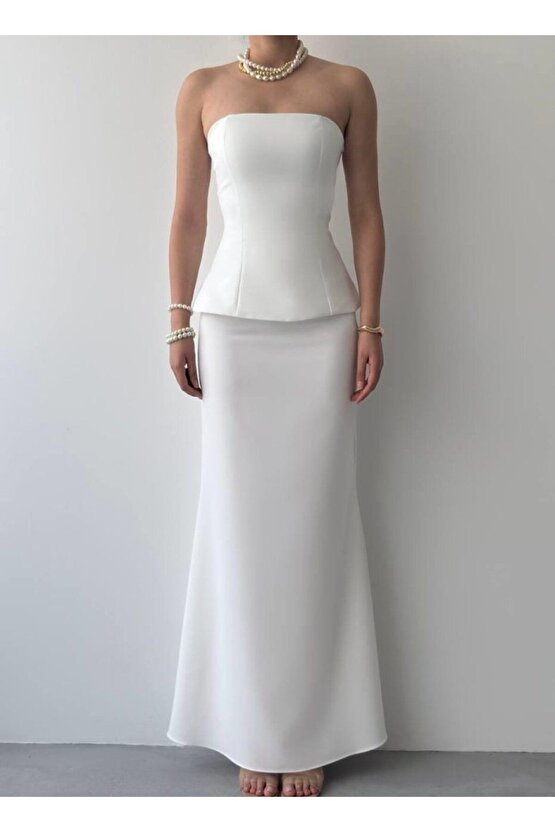 Moda Shop & Butik Spas Straplez Elbise