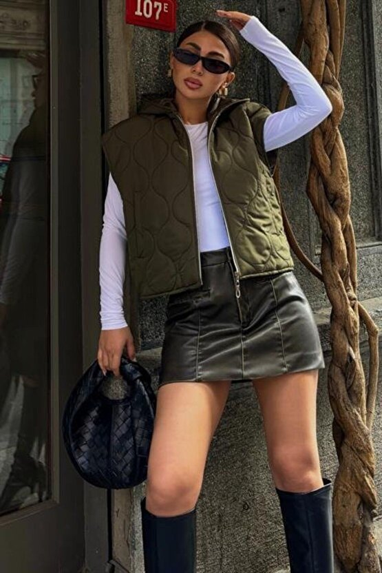 Mra Fashion Sveta Kapitone Şişme Yelek 5144-08